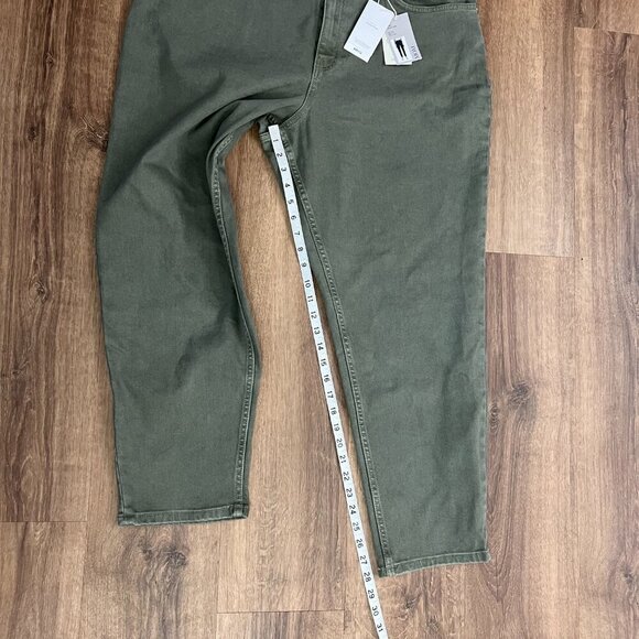 NEW Mango Olive Mom High Waist Ankle Jeans Sz 16 - Picture 8 of 10